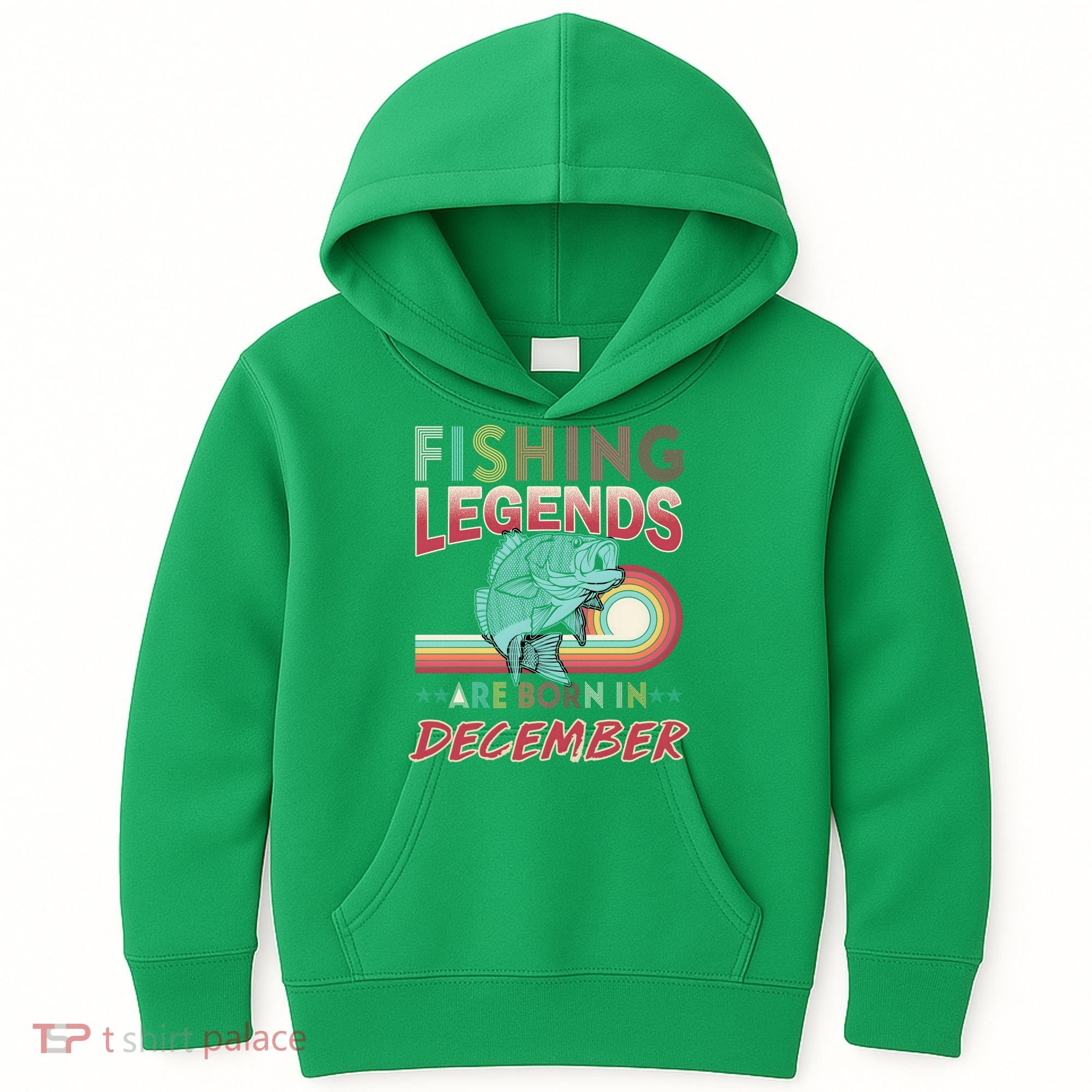 Fishing Legends Are Born In December Kids Hoodie