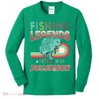 Fishing Legends Are Born In December Kids Long Sleeve Shirt thumb 0