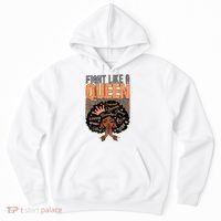 Fight Like A Queen Orange Ribbon Multiple Sclerosis Awareness Black Women Hoodie thumb 0