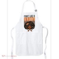 Fight Like A Queen Orange Ribbon Multiple Sclerosis Awareness Black Women Apron thumb 0