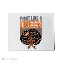 Fight Like A Queen Orange Ribbon Multiple Sclerosis Awareness Black Women Mousepad thumb 0
