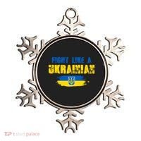 Fight Like A Ukrainian I Stand With Ukraine Support Trident Flag Ornament thumb 0