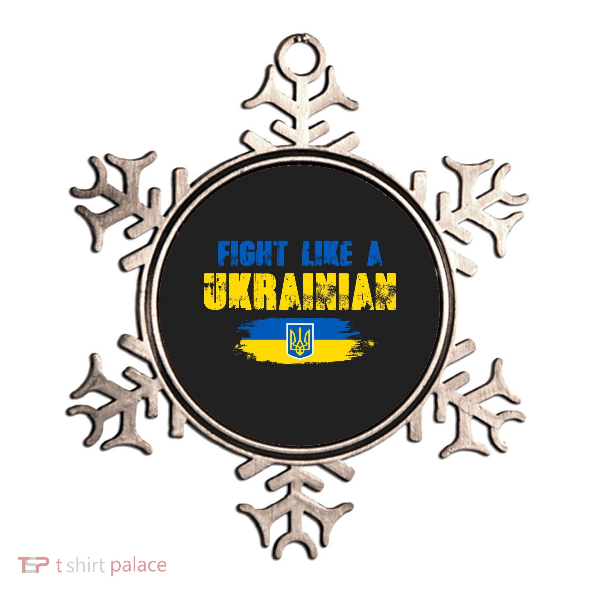 Fight Like A Ukrainian I Stand With Ukraine Support Trident Flag Ornament