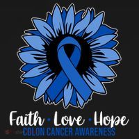 Faith Love And Hope Colon Cancer Awareness Sunflower Women's Tank Top thumb 5