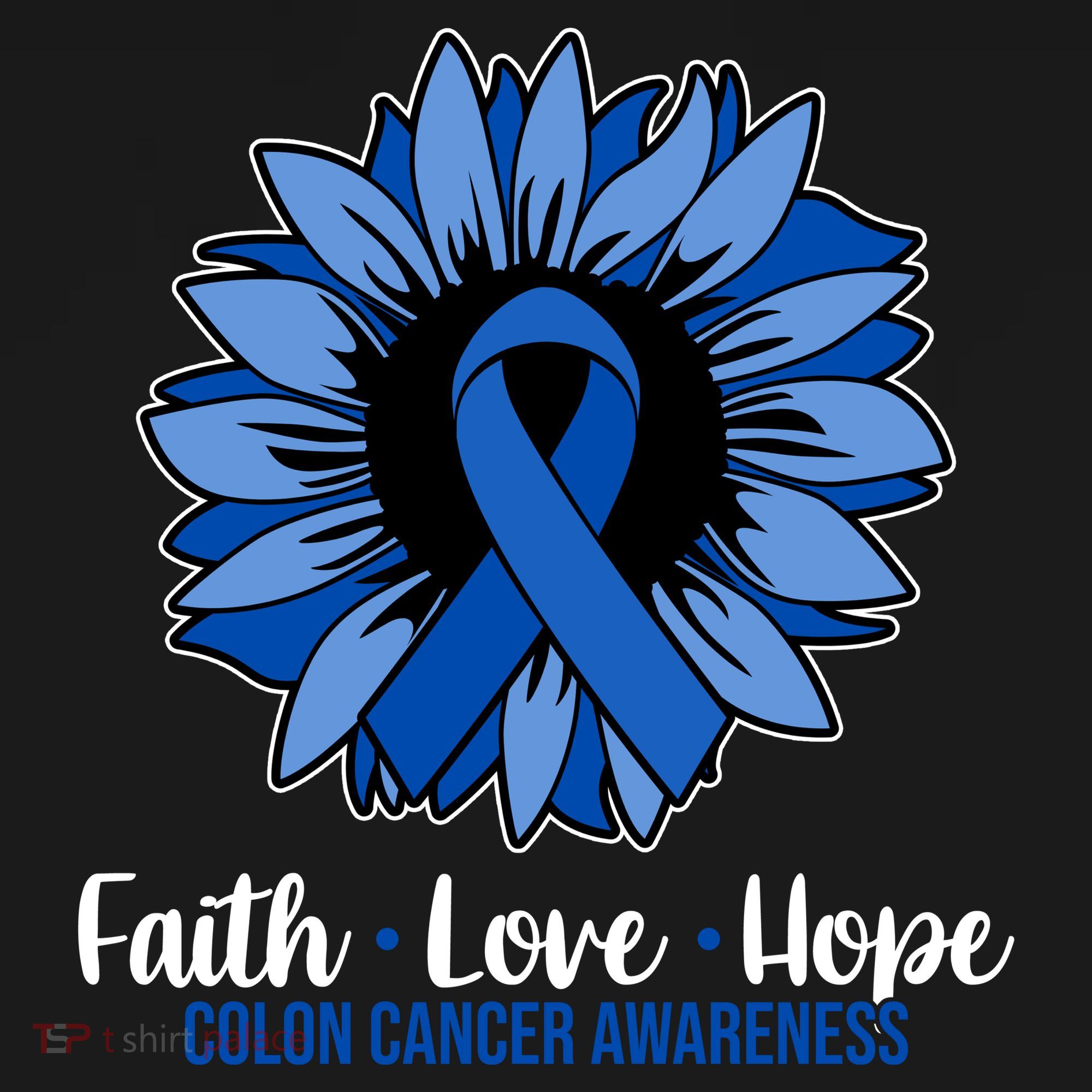 Faith Love And Hope Colon Cancer Awareness Sunflower Women's Tank Top