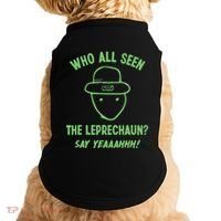 Funny Leprechaun Amateur Sketch Meme Irish St Patricks Day Doggie Tank thumb 0
