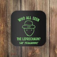 Funny Leprechaun Amateur Sketch Meme Irish St Patricks Day Coaster thumb 0