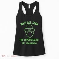 Funny Leprechaun Amateur Sketch Meme Irish St Patricks Day Women's Tank Top thumb 0