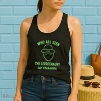 Funny Leprechaun Amateur Sketch Meme Irish St Patricks Day Women's Tank Top thumb 2