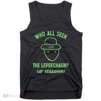 Funny Leprechaun Amateur Sketch Meme Irish St Patricks Day Tank Top thumb 0