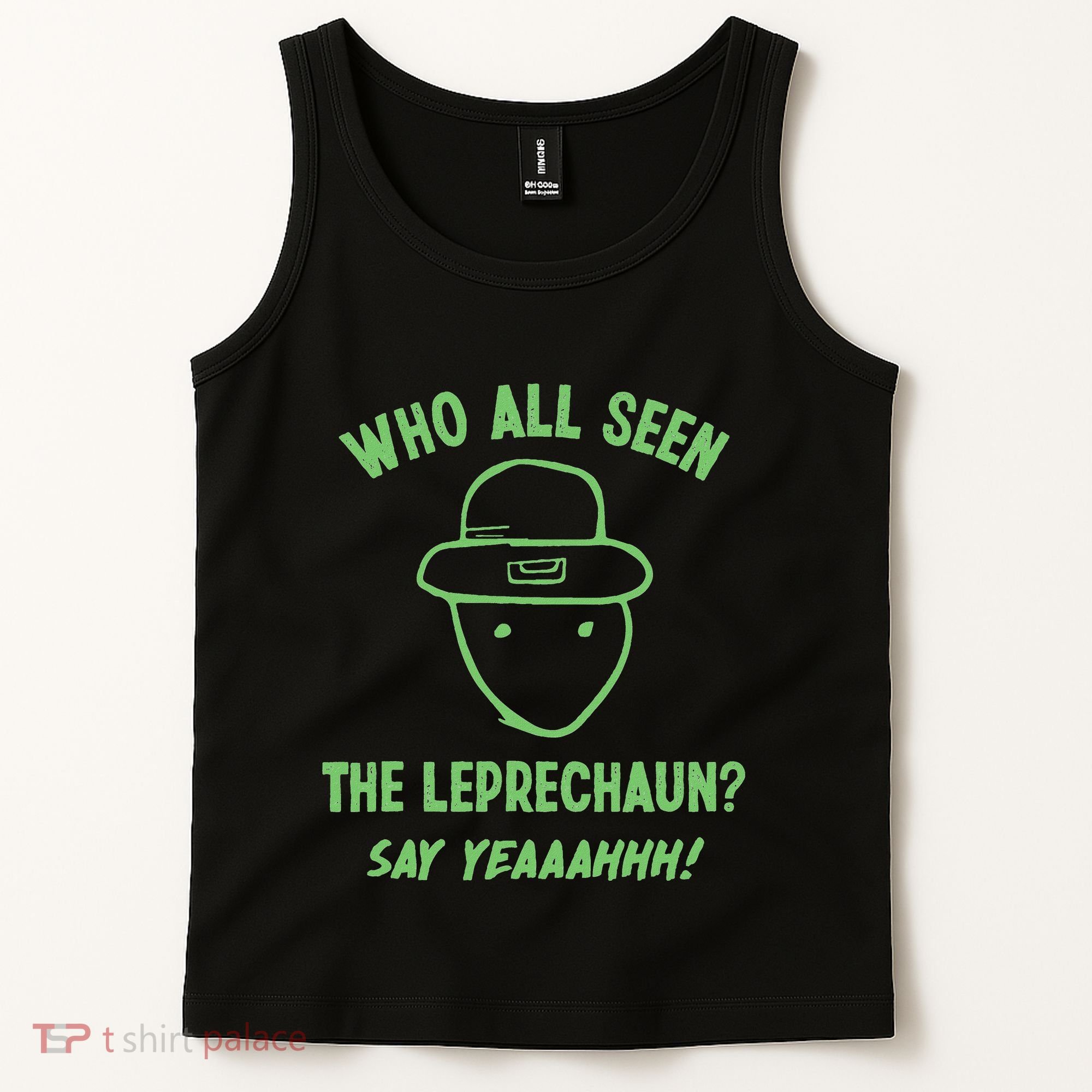 Funny Leprechaun Amateur Sketch Meme Irish St Patricks Day Tank Top