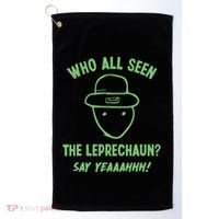 Funny Leprechaun Amateur Sketch Meme Irish St Patricks Day Golf Towel thumb 0