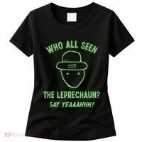 Funny Leprechaun Amateur Sketch Meme Irish St Patricks Day Women's T-Shirt thumb 0
