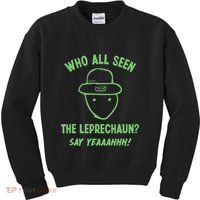 Funny Leprechaun Amateur Sketch Meme Irish St Patricks Day Kids Sweatshirt thumb 0