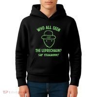 Funny Leprechaun Amateur Sketch Meme Irish St Patricks Day Kids Hoodie thumb 4