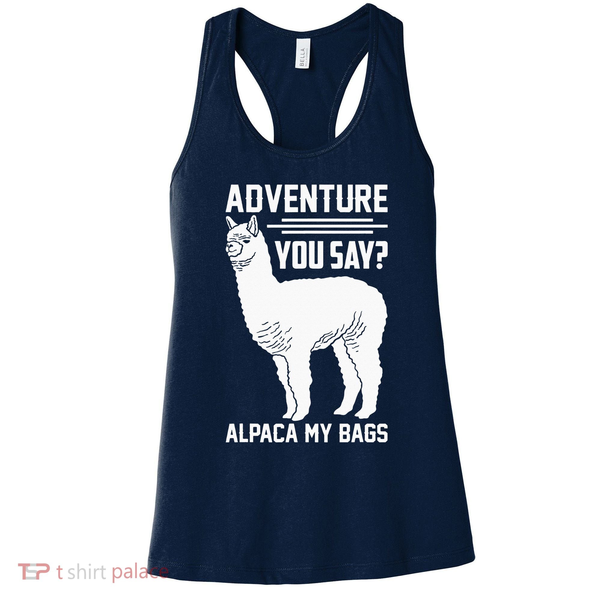 Funny Llama Adventure Alpaca My Bags Travel Women's Tank Top