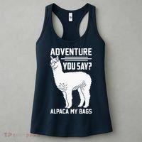 Funny Llama Adventure Alpaca My Bags Travel Women's Tank Top thumb 3