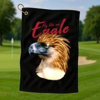 Fly Like An Eagle Golf Towel thumb 1