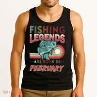 Fishing Legends Are Born In February Tank Top thumb 3
