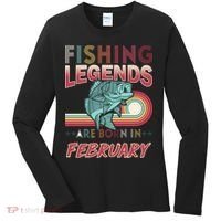 Fishing Legends Are Born In February Women's Long Sleeve Shirt thumb 0