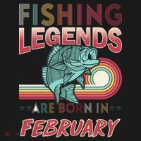 Fishing Legends Are Born In February Kids Long Sleeve Shirt thumb 2