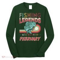 Fishing Legends Are Born In February Long Sleeve Shirt thumb 0
