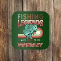 Fishing Legends Are Born In February Coaster thumb 0