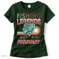 Fishing Legends Are Born In February Women's T-Shirt thumb 0