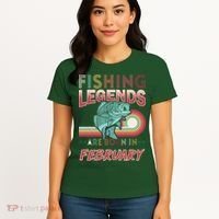 Fishing Legends Are Born In February Women's T-Shirt thumb 4