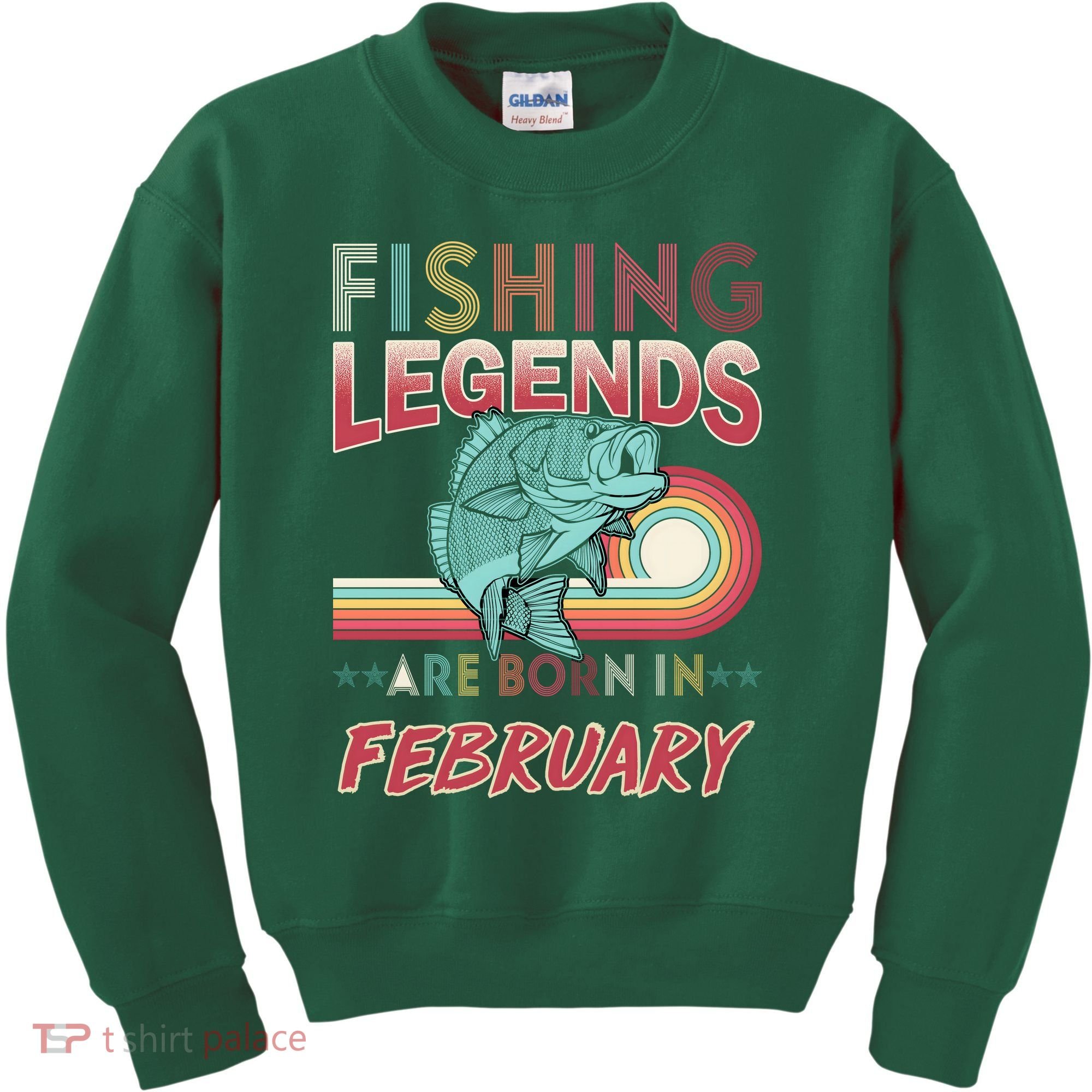 Fishing Legends Are Born In February Kids Sweatshirt