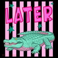 Funny Later Alligator After While Crocodile Front And Back USA-Made Doggie Bandana thumb 3