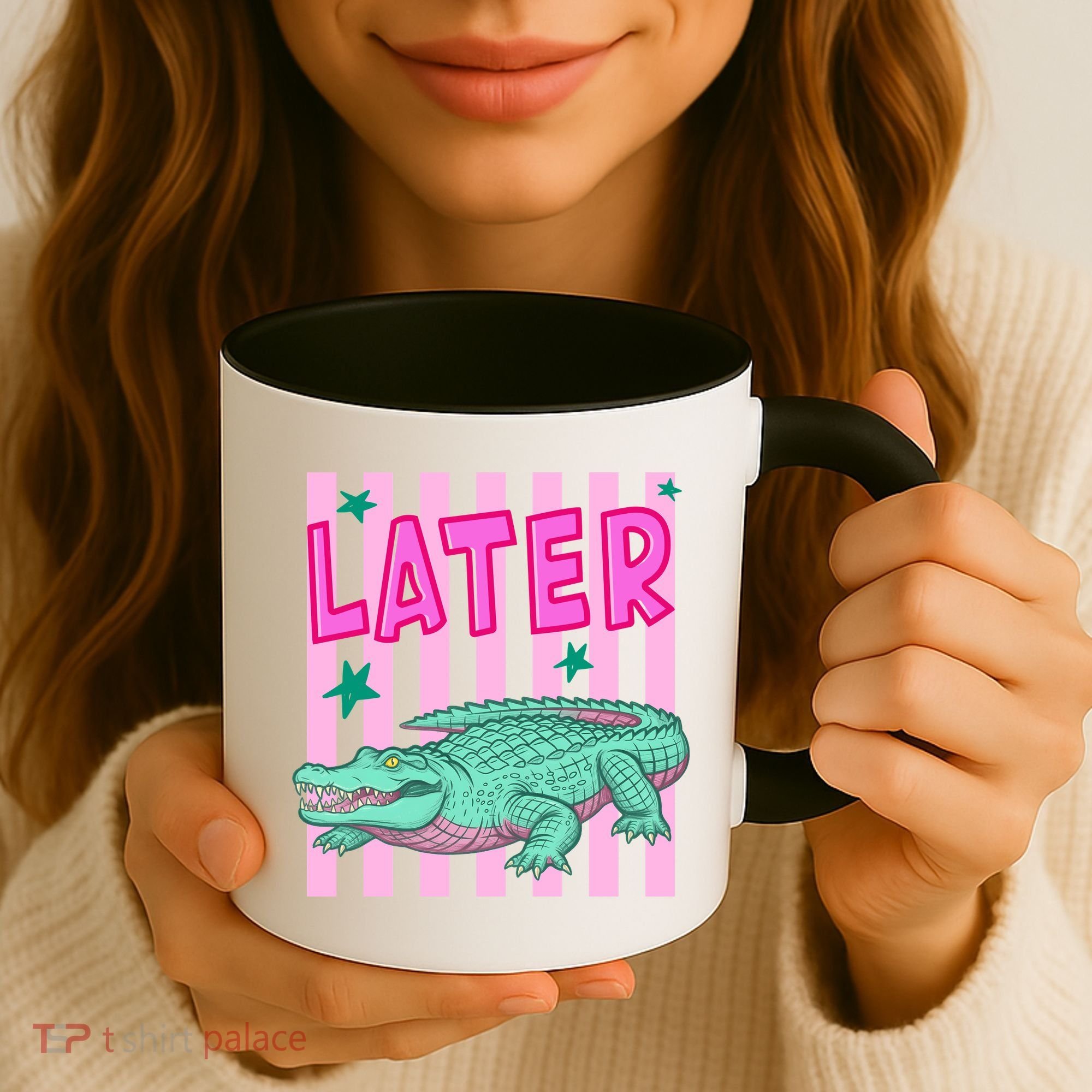 Funny Later Alligator After While Crocodile Front And Back Coffee Mug