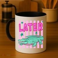 Funny Later Alligator After While Crocodile Front And Back Coffee Mug thumb 4