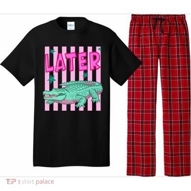 Funny Later Alligator After While Crocodile Front And Back Pajama Set