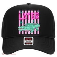 Funny Later Alligator After While Crocodile Front And Back Hat thumb 0