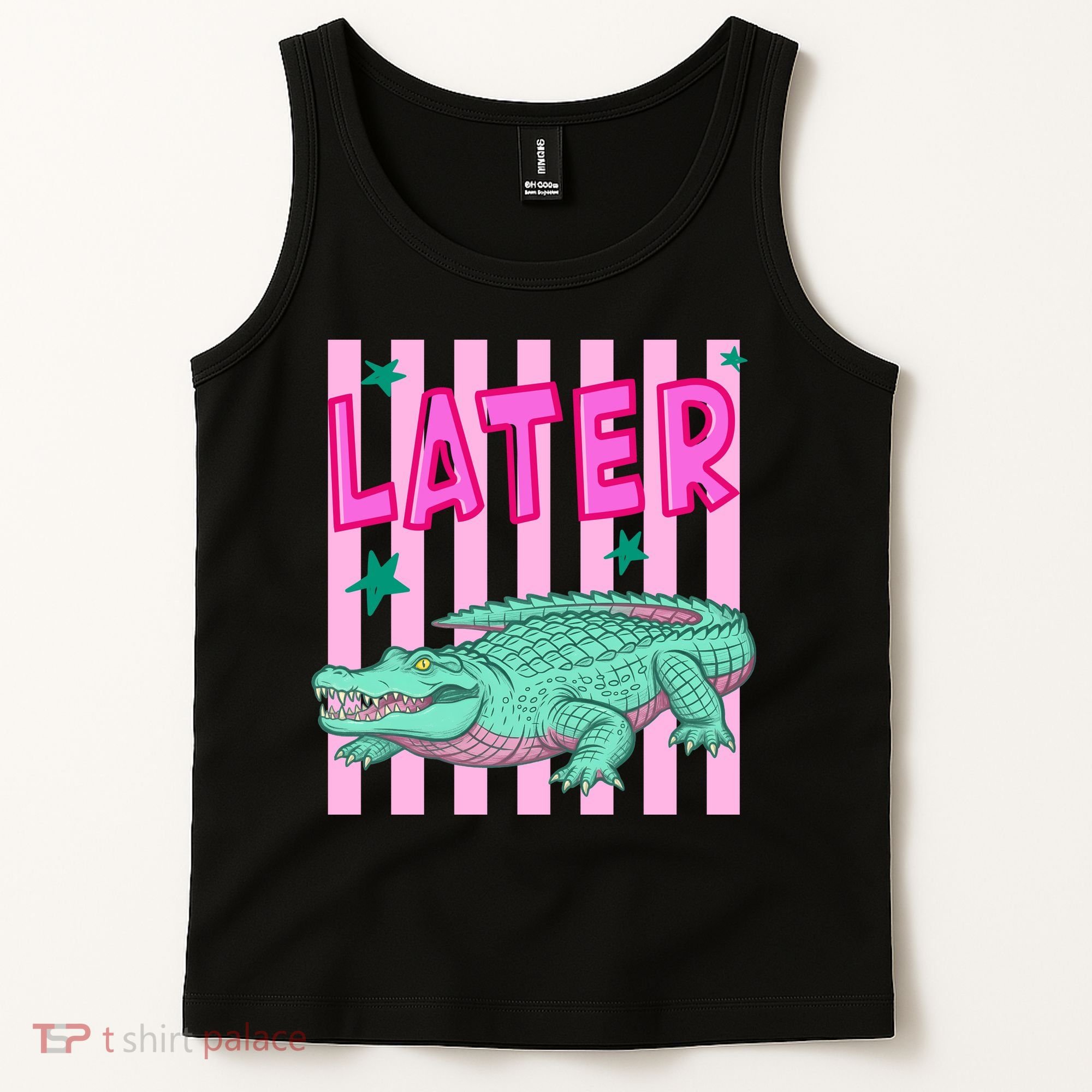 Funny Later Alligator After While Crocodile Front And Back Tank Top
