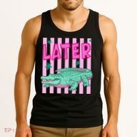 Funny Later Alligator After While Crocodile Front And Back Tank Top thumb 3