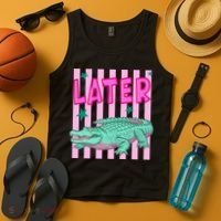 Funny Later Alligator After While Crocodile Front And Back Tank Top thumb 4