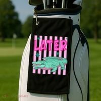 Funny Later Alligator After While Crocodile Front And Back Golf Towel thumb 3