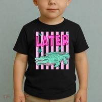 Funny Later Alligator After While Crocodile Front And Back Toddler T-Shirt thumb 2