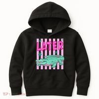 Funny Later Alligator After While Crocodile Front And Back Kids Hoodie thumb 0