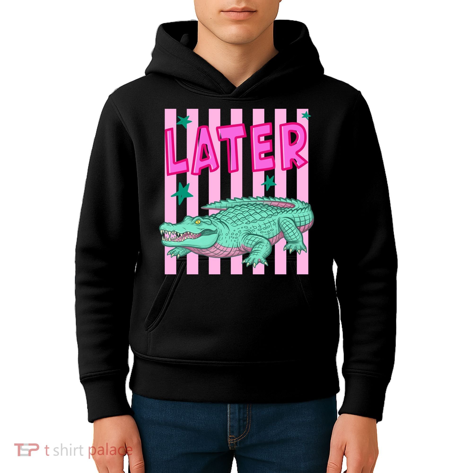 Funny Later Alligator After While Crocodile Front And Back Kids Hoodie