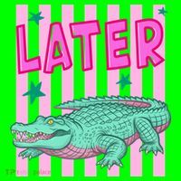 Funny Later Alligator After While Crocodile Front And Back Button thumb 2