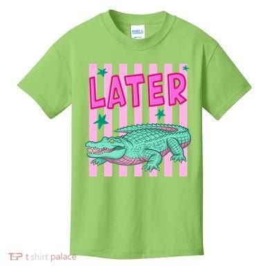 Funny Later Alligator After While Crocodile Front And Back Kids T-Shirt
