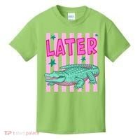 Funny Later Alligator After While Crocodile Front And Back Kids T-Shirt thumb 0