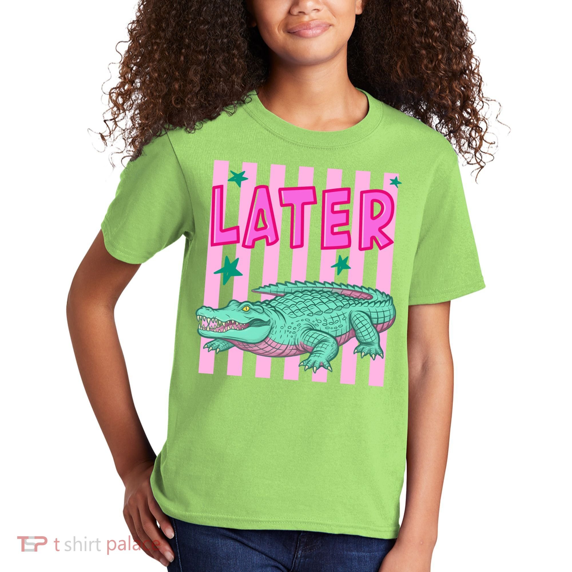 Funny Later Alligator After While Crocodile Front And Back Kids T-Shirt