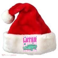 Funny Later Alligator After While Crocodile Front And Back Santa Hat thumb 0