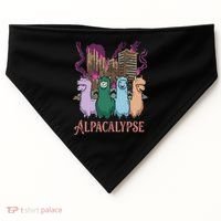 Funny Llama Apocalypse USA-Made Doggie Bandana thumb 0