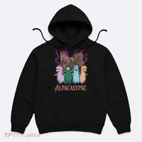 Funny Llama Apocalypse Hoodie thumb 0