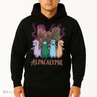Funny Llama Apocalypse Hoodie thumb 2